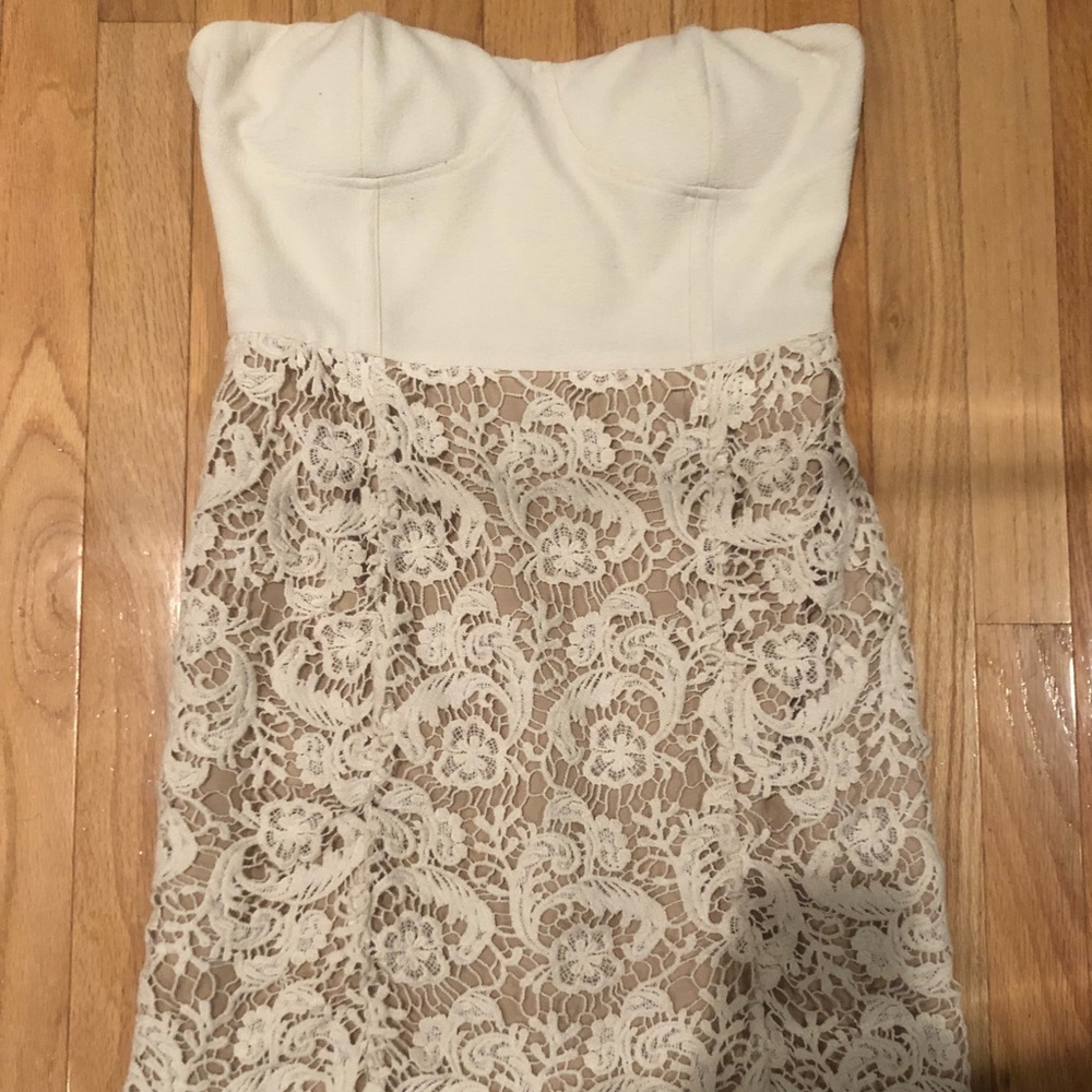Strapless mini dress